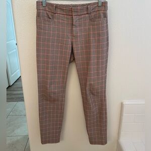 Banana Republic  Black and Red Plaid Sloan Pants